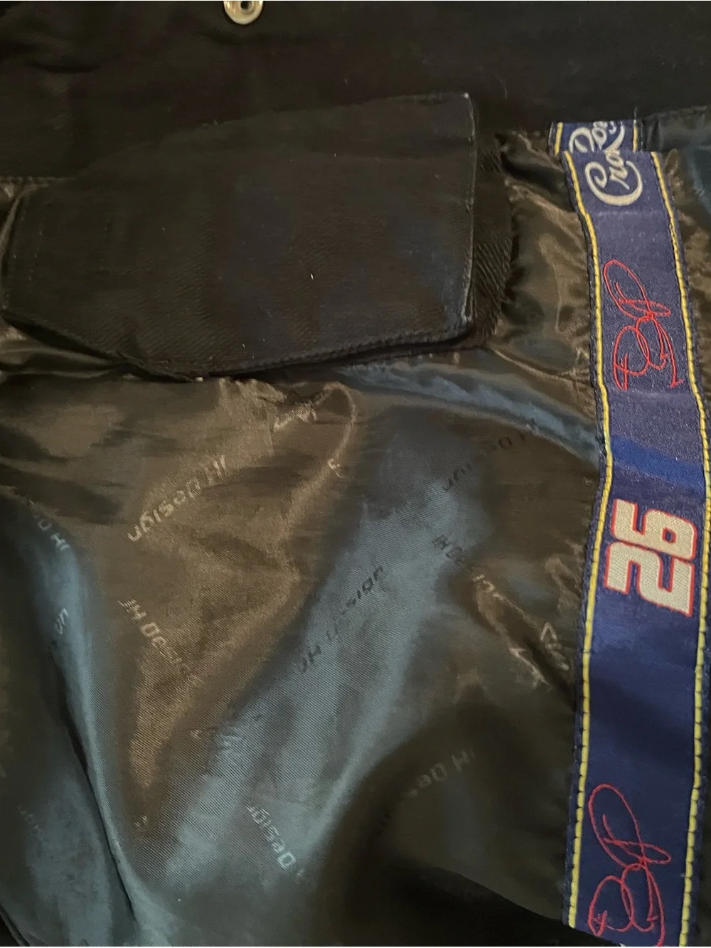 Nascar Crown Royal Black and Yellow Racing Bomber Jacket Jamie McMurray XL